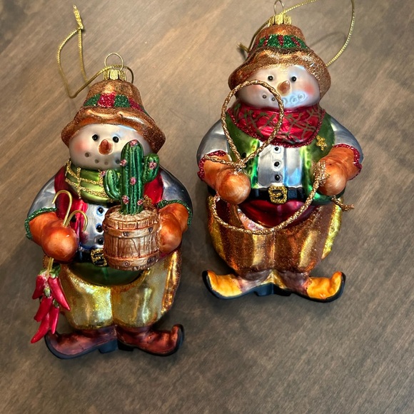 🎄🎄Christmas Tree Ornaments Fabulous multicolored snowmen brothers 😊🎄🎄🎄🎄 - Picture 3 of 8